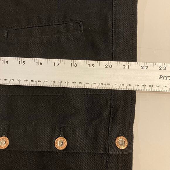 CI SONO Jacket Women L Black Denim 4 Pockets Button Up Long-Sleeve Cotton - Picture 8 of 9